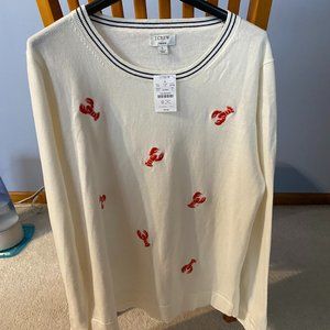 J. Crew Factory LOBSTER sweater size LARGE - New!